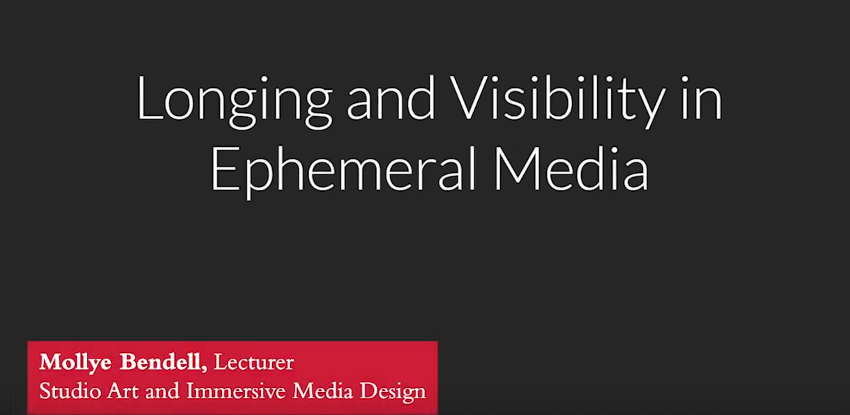 Ephemeral Media